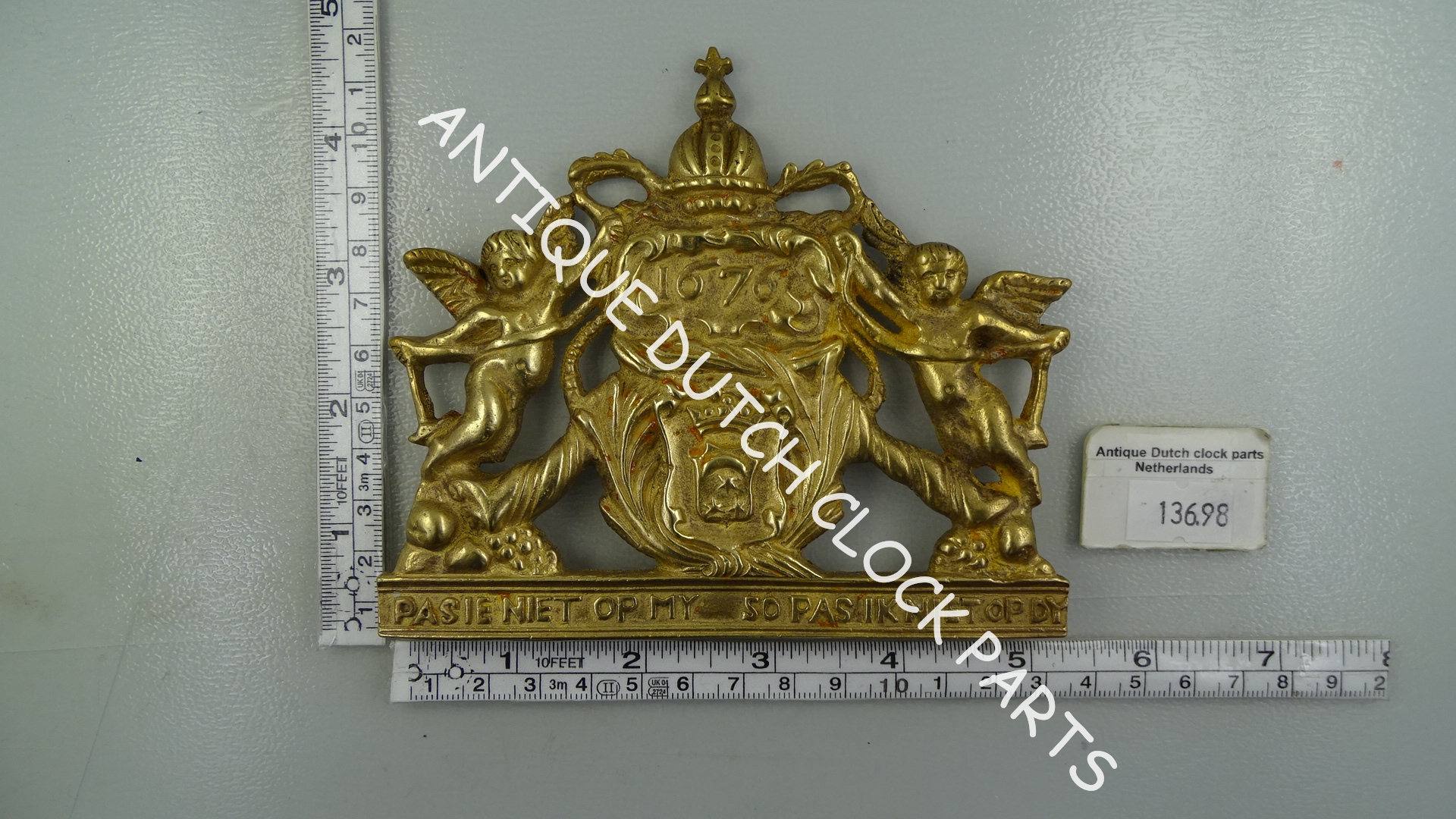 Rare Top Front Ornament For Dutch Zaanse Or Zaandam Wall Clock Ebay