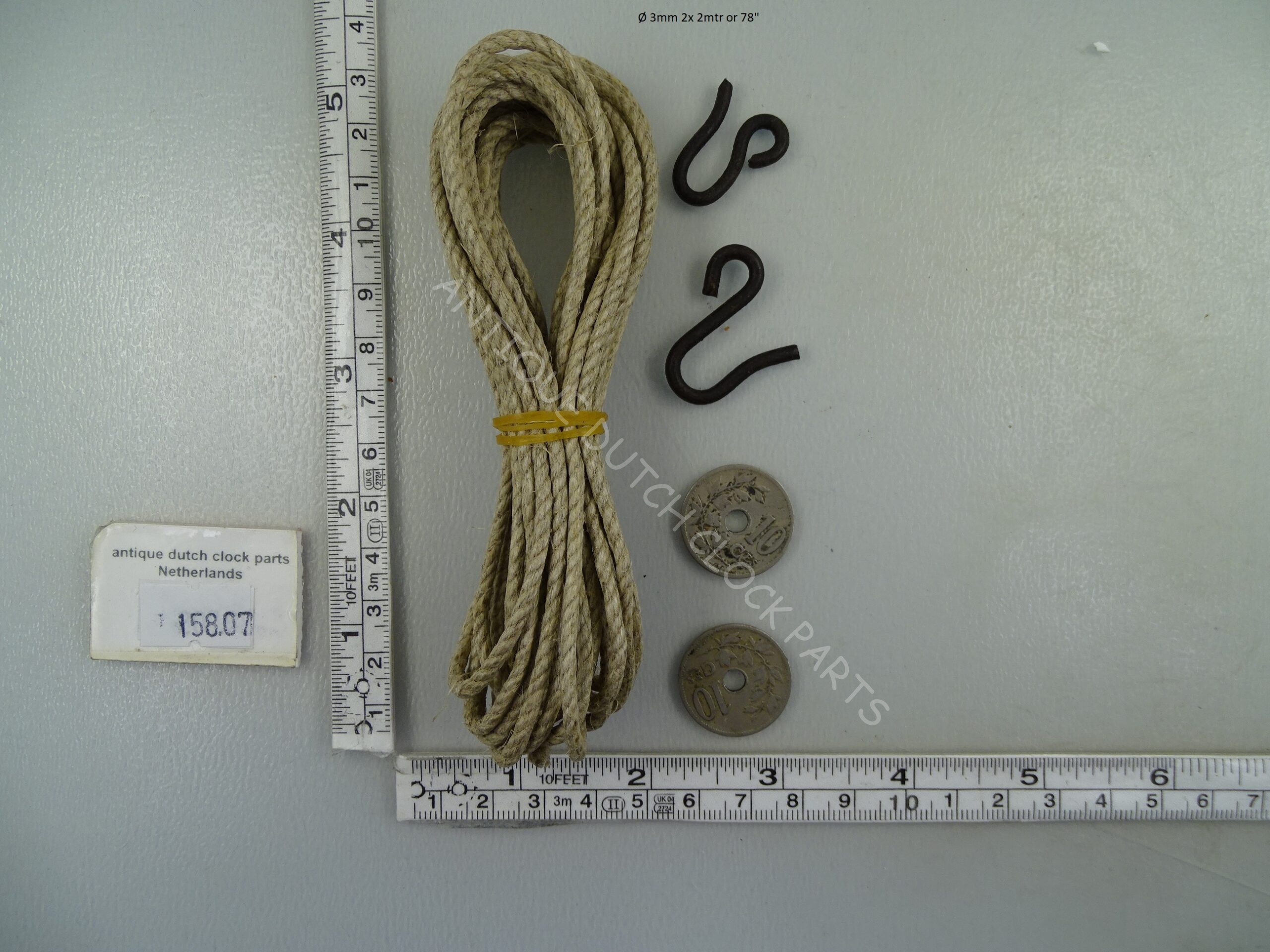 REPLACEMENT ROPES FOR FRENCH MORBIER OR COMTOISE AND LANTERN CLOCKS