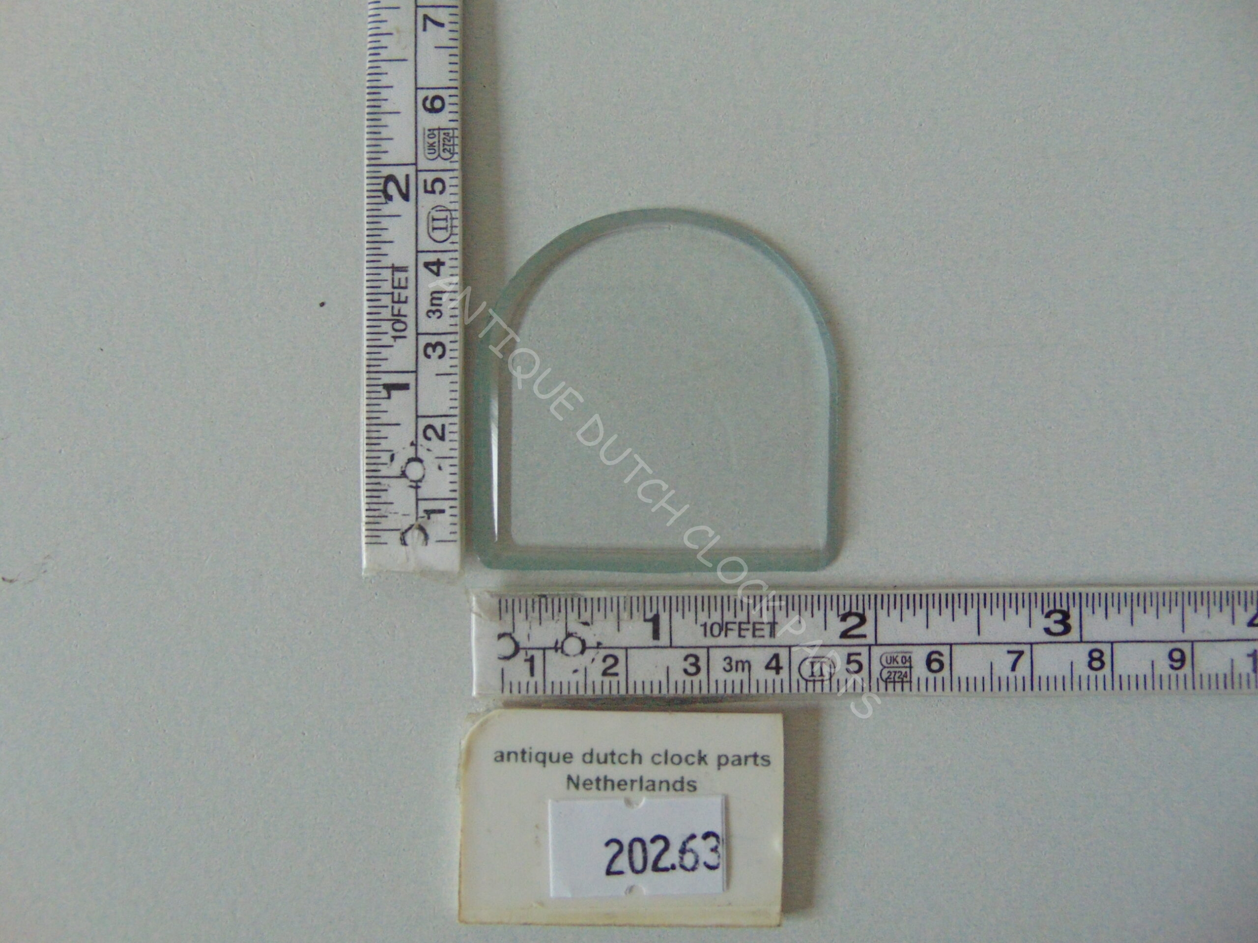 SMALL CLOCK GLASS 1 25/32" OR 4,5 CM