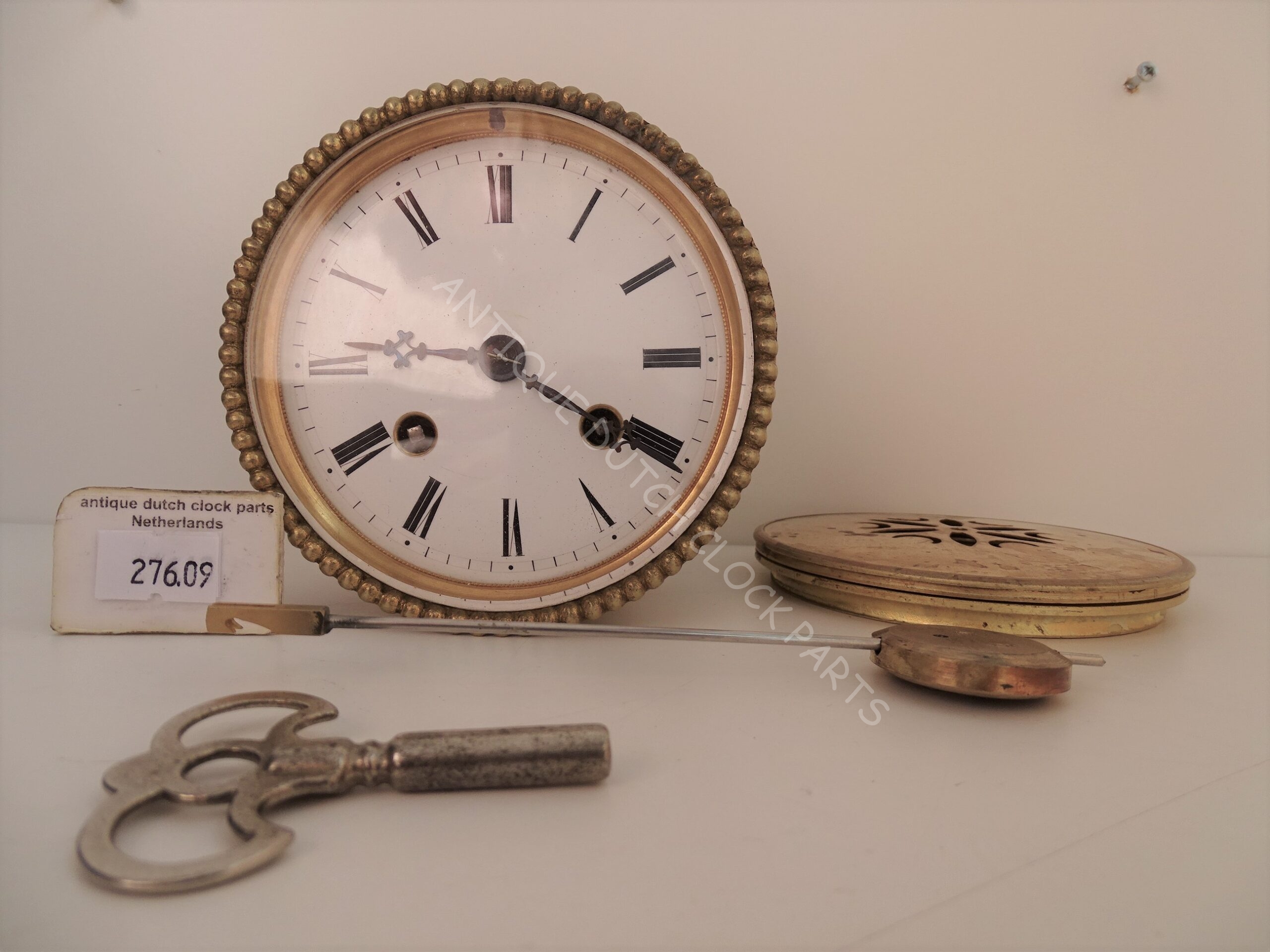 FRENCH JAPY FRERES CLOCKWORK WITH FRONT AND BACK DOOR, DIAL, HANDS, PENDULUM,...