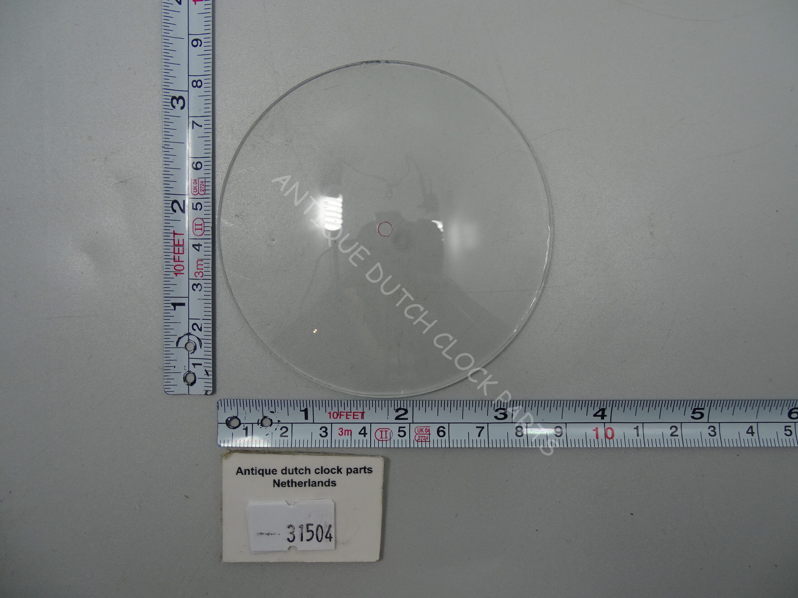 CONCAVE GLASS FOR BAROMETER WITH HOLE Ø 8,3 CM OR 3 1/4″